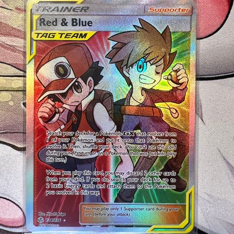 Pokemon Cosmic Eclipse Red & Blue Full Art