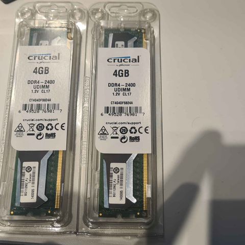 2 RAM Crucial DDR4-2400 SC - 4GB