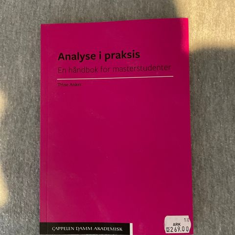 Analyse i praksis: en håndbok for masterstudenter (100 kr)