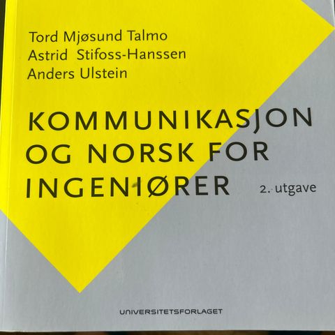 Selger boken kommunikasjon og norsk for ingeniører