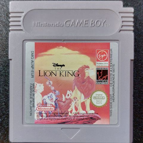 "THE LION KING" til Nintendo Game Boy (DMG-01)