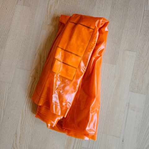 Orange air mattress