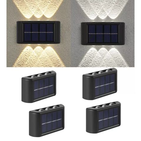 4-pack LED Solar Wall Lamp