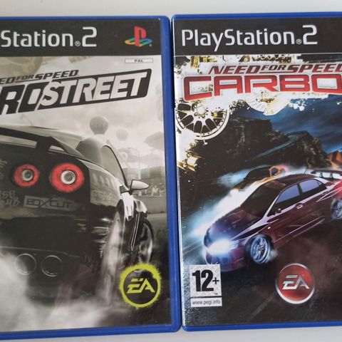 Need for speed Carbon og Pro Street ps2 spill