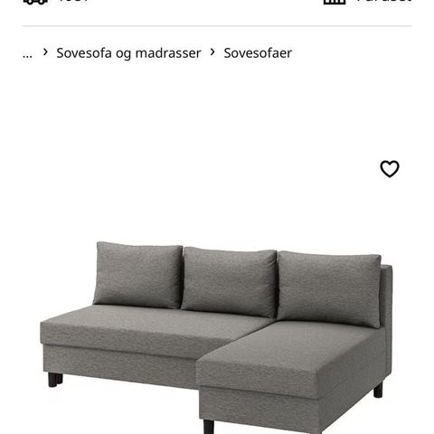 IKEA Elvdalen 3-seter sovesova med sjeselong