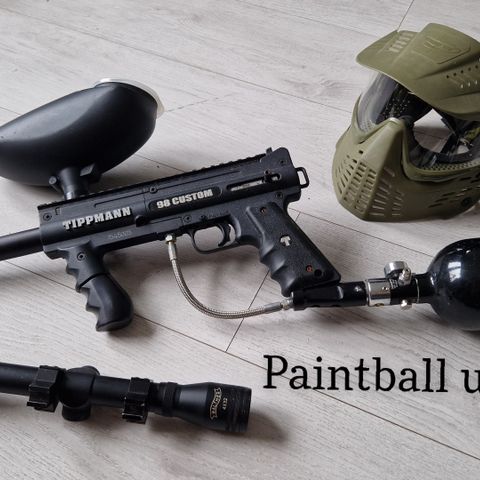 Paintball utstyr selges samlet.