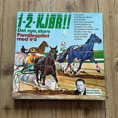 1-2 - KJØR!!  V5 Brettspill med LP-plater fra 1975