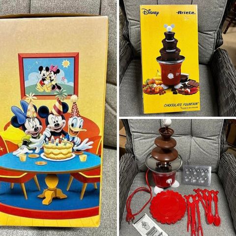 Disney Sjokoladefontene med tilbehør i original esken (1990-tallet)