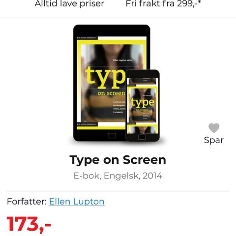 Type on screen