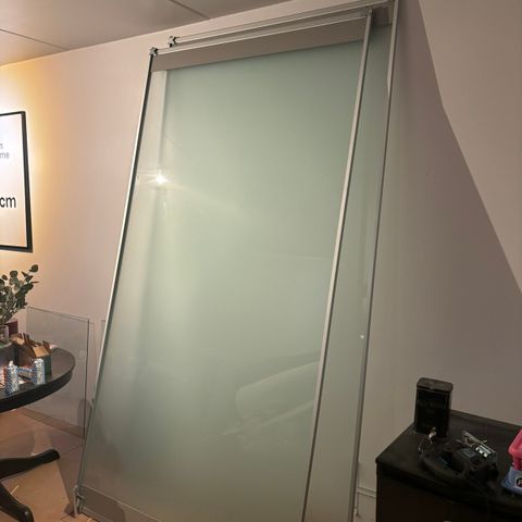 2 glassdører 265cm X 137cm