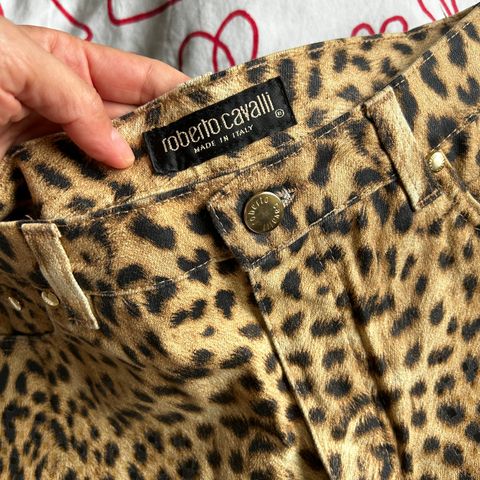 ROBERTO CAVALLI JEANS VINTAGE Leopard  PRINT TROUSERS