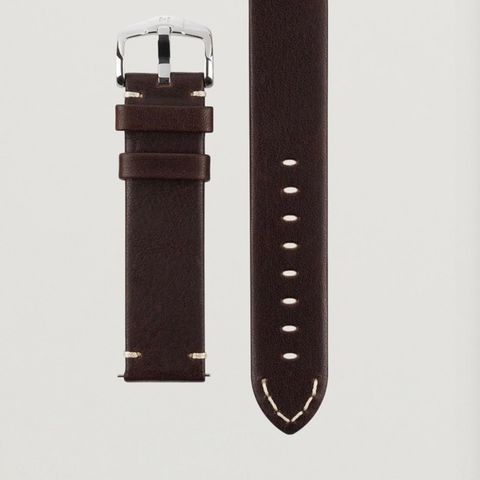 HIRSCH Ranger Retro Leather Watch Strap Brown 20mm