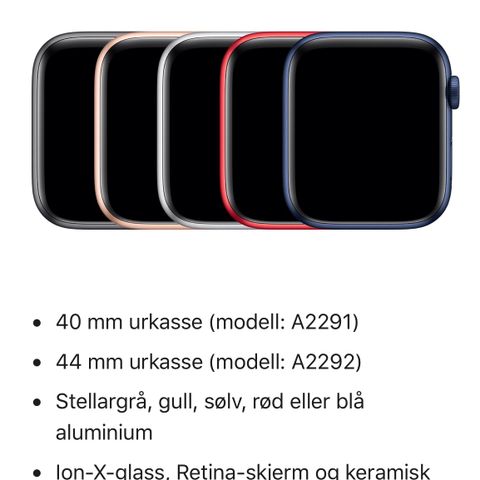 Applewatch 6  32 gb selges