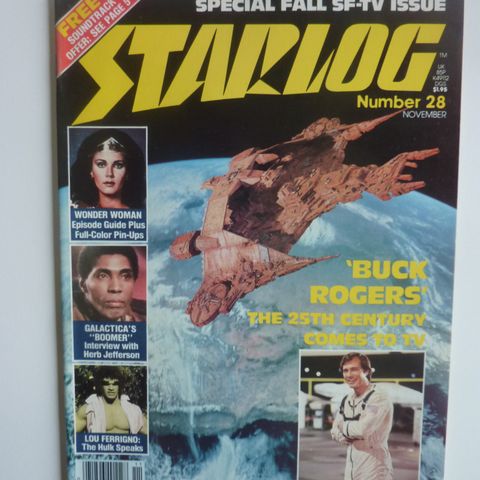 Vintage Starlog Science Fiction/Film Magazine #28 November 1979