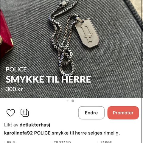 Police halskjede til herre