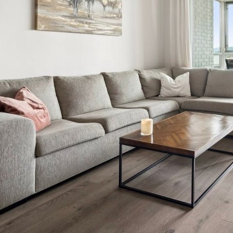 Beige sofa til salg