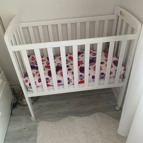 JLY Dream Sprinkelseng inkl. NG Baby Basic Madrass 40x84, Hvit