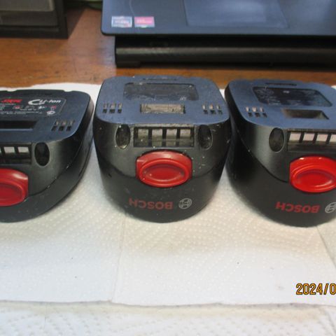 BOSCH  Batterier.12-14.4-18V-6.(3)stk-igen.-kr.50-75-150.-