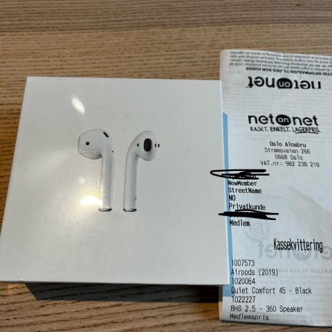 APPLE Airpods 2019 Uåpnet