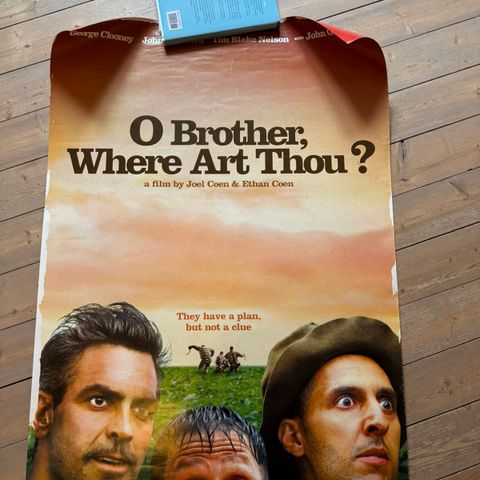 Filmplakat O brother where art thou. Coen. Tosidig trykk.