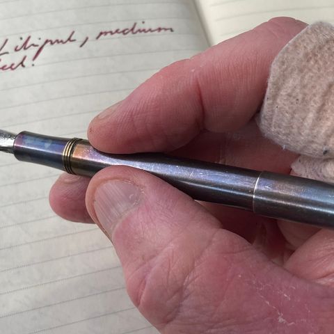 Fyllepenn Kaweco Liliput Flame Steel. Medium