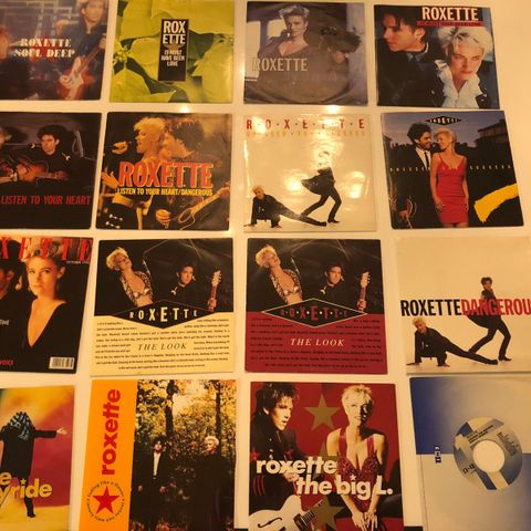 Roxette x 15 singler vinyl 7" selges samlet inkl porto