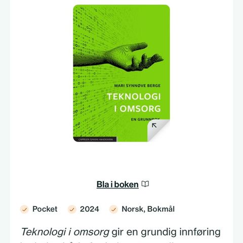 Teknologi i omsorg