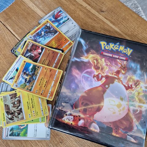 Full pokemonbok/perm (80 kort) + 20 kort utenom