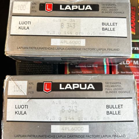 Lapua 6,5 mm 9,3 gram / 144 grs