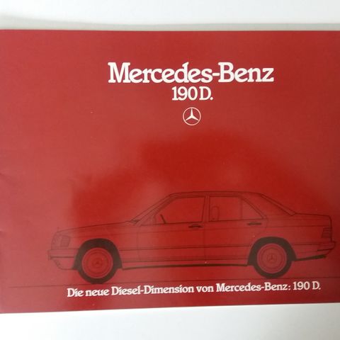 Mercedes-Benz 190 D -brosjyre.