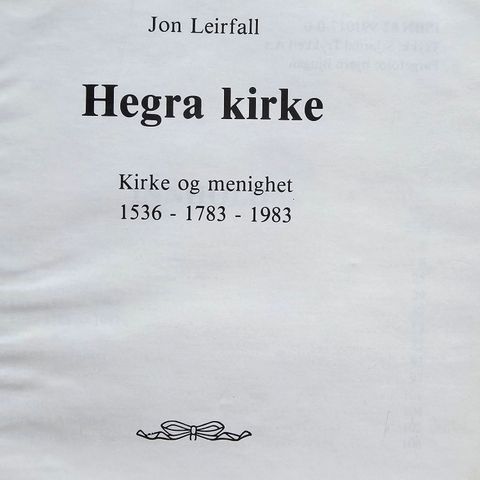 Bok: Hegra kirke