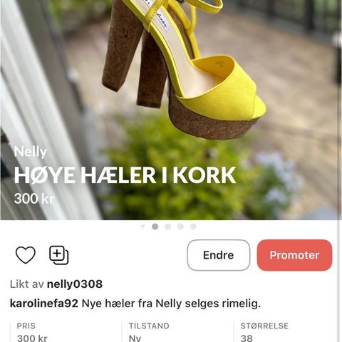 Høye hæler i kork