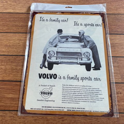 Volvo PV metall skilt.