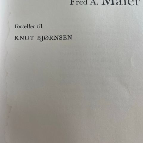 Fred A. Maier. Fortellinger til Knut Bjørnsen