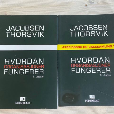 Hvordan organisasjoner fungerer, Jacobsen Thorsvik