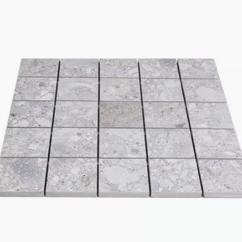 Flis Gre Bianco mosaikk 6x6