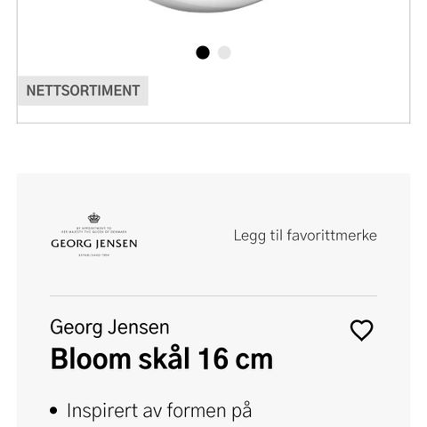 Georg Jensen skål, stål 16 cm