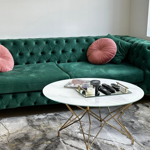 Niola 3-seter Chesterfield Sofa i Grønn