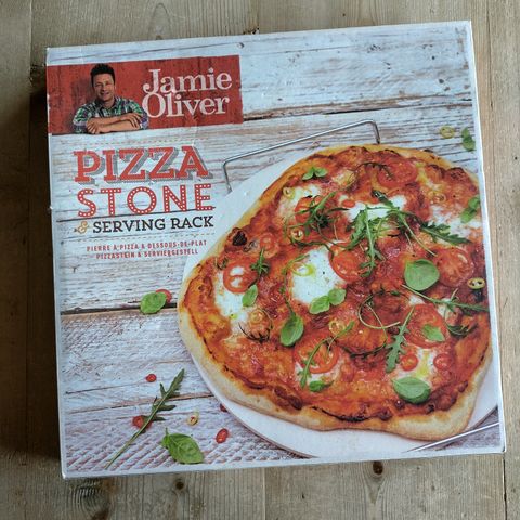 Jamie Oliver pizzastone & serving rack 33 cm - ubrukt