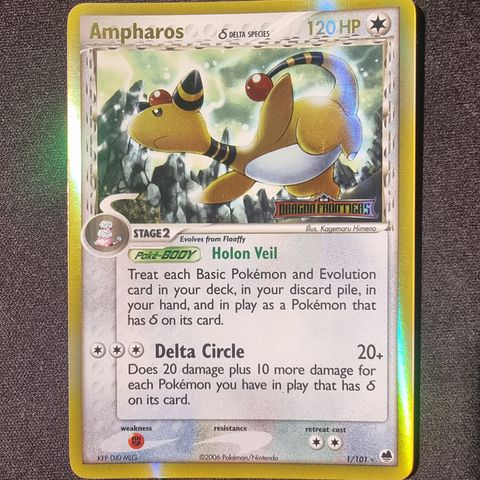 Ampharos (Delta Species) - 1/101 - Holo Reverse