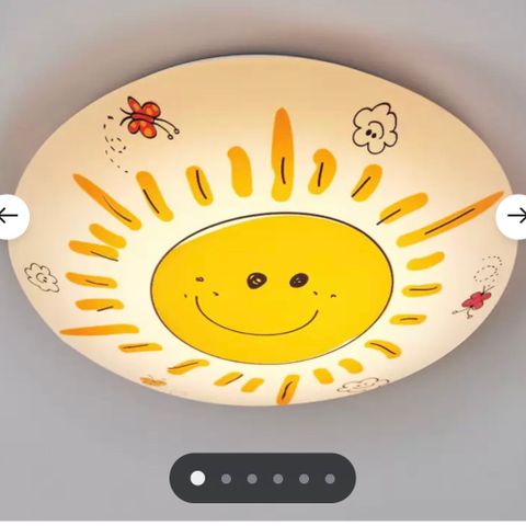 Lampe med sol motiv