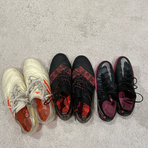 Toppmodell fotballsko til salgs. Phantom, nemeziz og copa. Strl 41/5-44 2/3