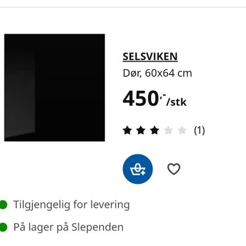 Bestå skapdør SELSVIKEN