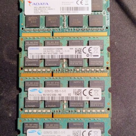 DDR3 laptop minne, 4x8GB pc3L-12800S