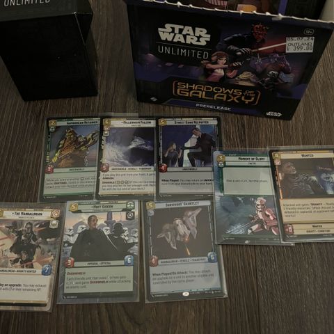 Star Wars Unlimited - Shadows of the Galaxy Prerelease contents