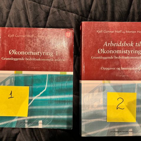 Pensumbøker: Økonomistyring 1 + Arbeidsbok til økonomistyring 1