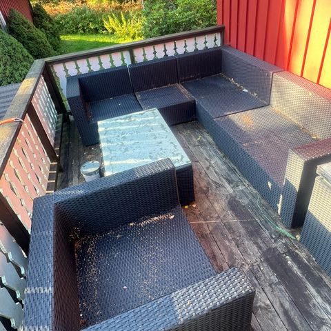 Rotting hagemøbler sofa+stol