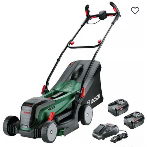 Bosch gressklipper uni rotak 37cm 2x18v 2x4ah børsteløs motor