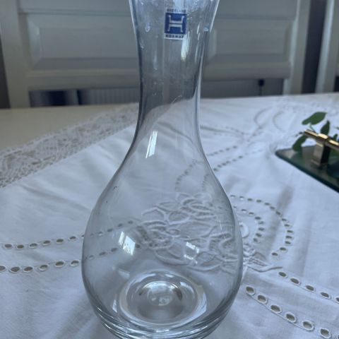 Hadeland Glassverk krystall blomstervase H20cm