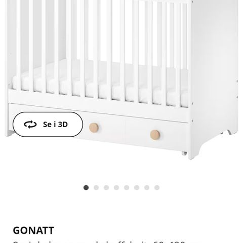 Gonatt barneseng IKEA (madrass inkludert)